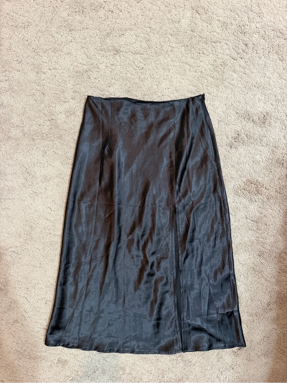 Princess Polly Black Satin Midi Skirt (never worn)